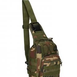Sac Bandoulière Tactique Militaire Molle Sac de Poitrine Sacoche Sport Outdoor 22x29x12 cm Camo