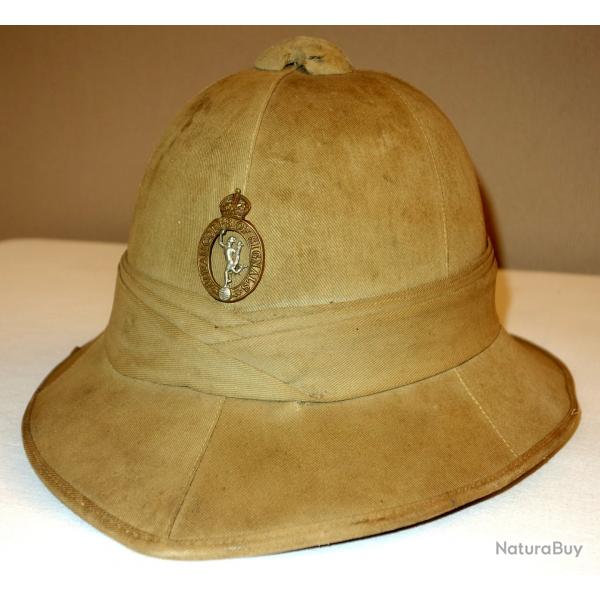 CASQUE BRITANNIQUE TROPICAL de la SECONDE GUERRE.