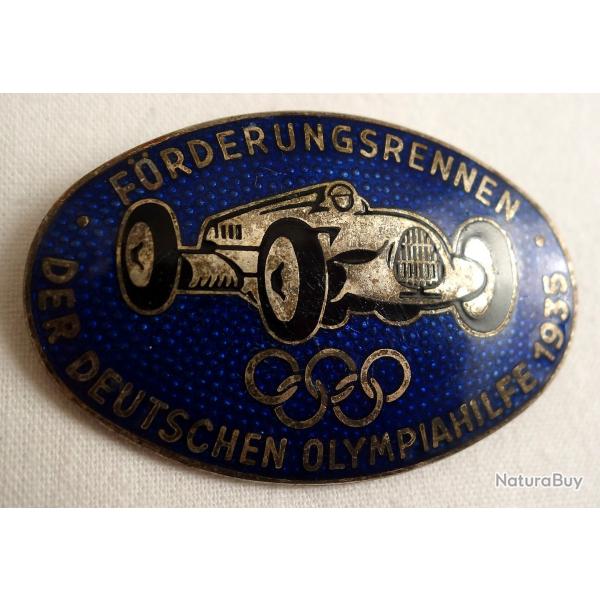 INSIGNE ALLEMAND DE COURS AUTOMIBILE POUR LES JEUX OLYMPIQUES DU BERLIN /III REICH.