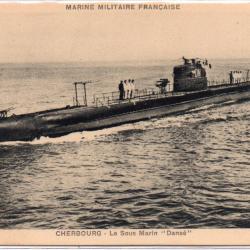 CPA - MARINE DE GUERRE  - CHERBOURG  LE SOUS - MARIN " DANAE  "  N°3927