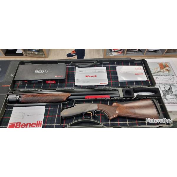 Fusil superpos Benelli 828U beccaccia cal 12/76 can 61 cm