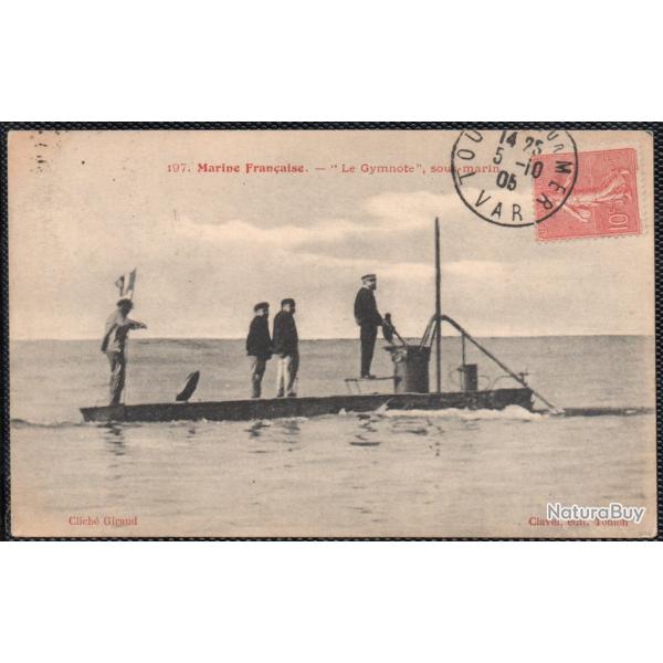 CPA - MARINE DE GUERRE  - SOUS - MARIN " LE GYMNOTE  "  N3982