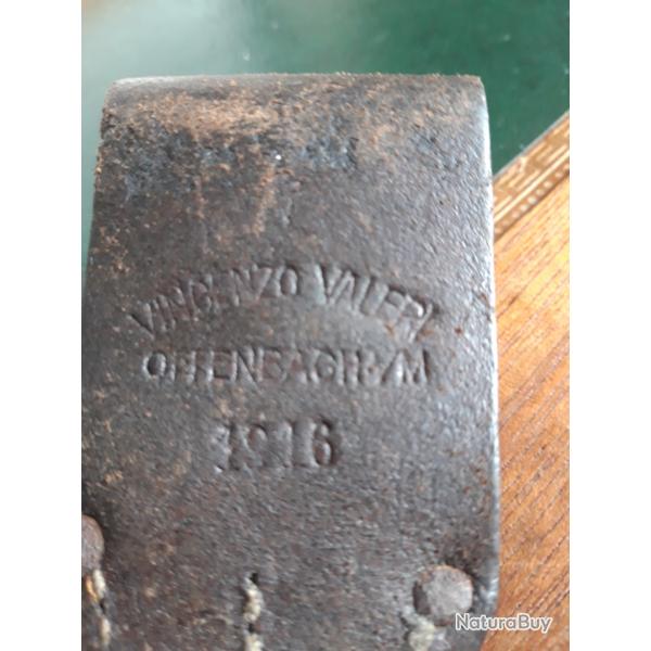 Gousset porte fourreau pour baionnette mauser 98/05
