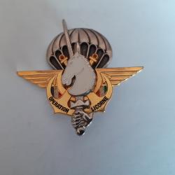 1 insigne Militaire  OPERATION LICORNE 2002 T101 OPEX