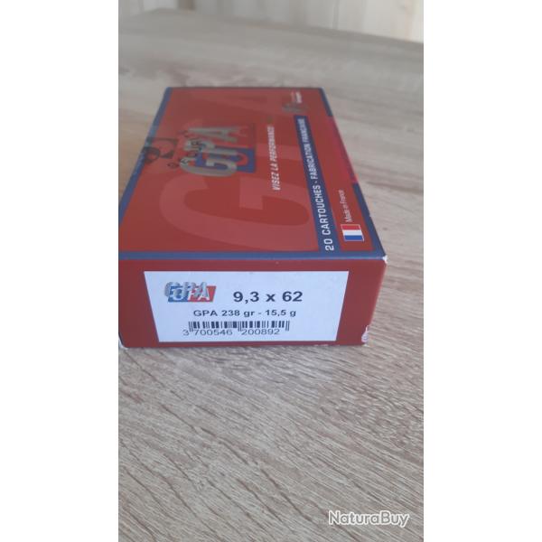 Cartouches GPA 9,3x62 Sologne