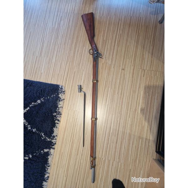 Replique Denix mousquet francais guerre napolonienne avec baillonette