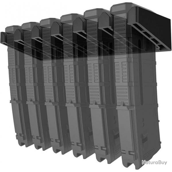 Support mural pour 6 chargeurs pmag/mftmag/hexmag pour fusil ar/m4/m16 - LIVRAISON GRATUITE