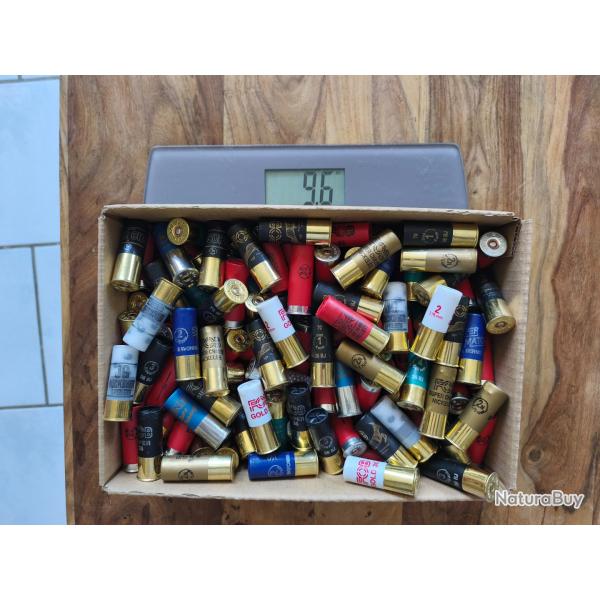 1 sans prix de rserve norme lot de 9,600kg cartouches calibre 12 gros plomb