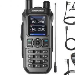 Radio baofeng UV-21 pro v2 (CTCSS/DCS) + oreillette + antenne NA771 + câble prog + micro