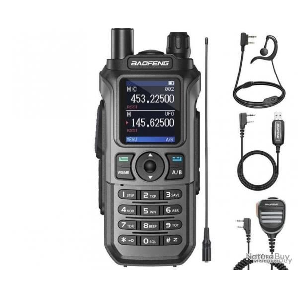 Radio baofeng UV-21 pro v2 (CTCSS/DCS) + oreillette + antenne NA771 + cble prog + micro