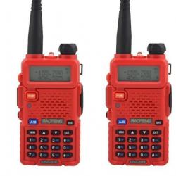 Paire de radios baofeng UV-5R - rouge - LIVRAISON GRATUITE