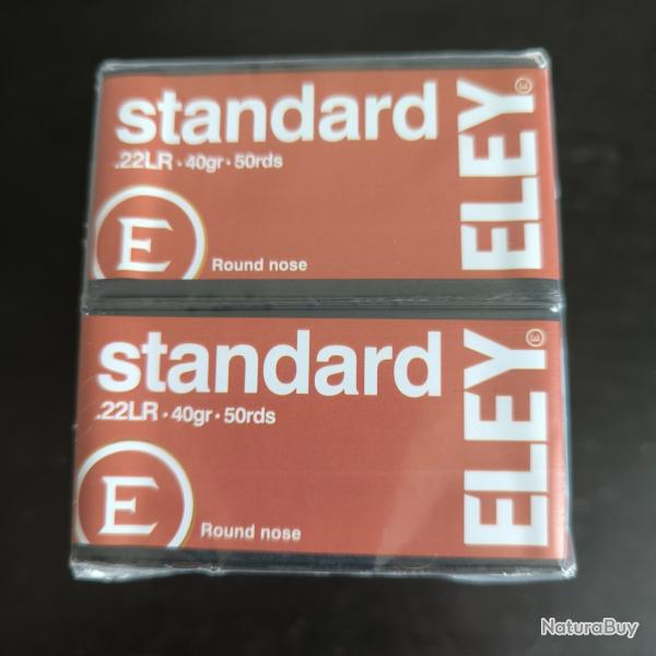 Munitions ELEY .22LR Standard par 500 (10 botes de 50)