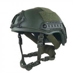 ENCHERE  CASQUE MILITAIRE FAST BALISTIQUE PARE BALLES NIJ IIIA TAILLE 54/59 KAKI/ 1.5 KG