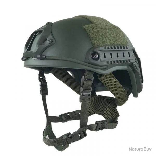ENCHERE  CASQUE MILITAIRE FAST BALISTIQUE PARE BALLES NIJ IIIA TAILLE 54/59 KAKI/ 1.5 KG