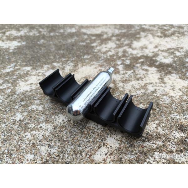 Porte cartouche Co2 12g /Co2 cartridge holder 12g /Porte sparclette Co2 12g rail picatinny (basique)