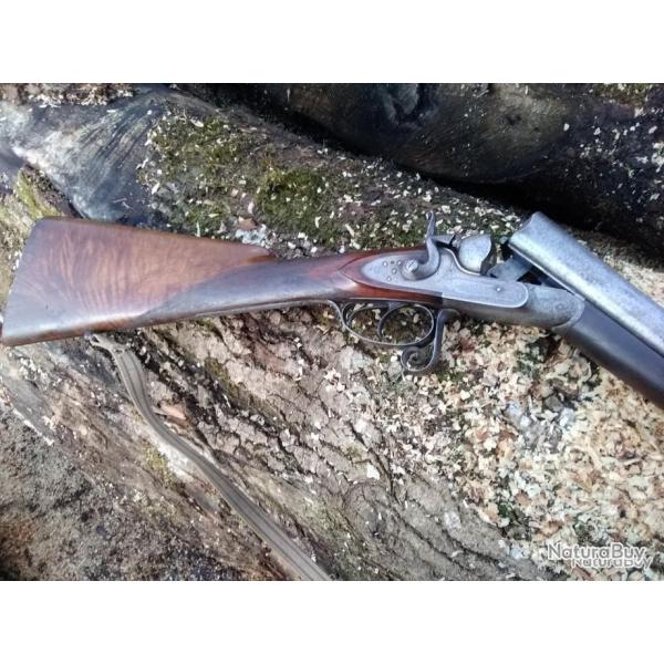 COLLECTION Beau Fusil de Chasse Juxtapos chiens exter CAL 12 GALAND Canons Damas cat D Fonctionnel
