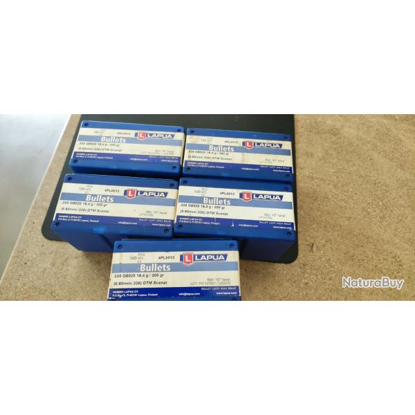 500 ogives lapua scnar 338 300gr