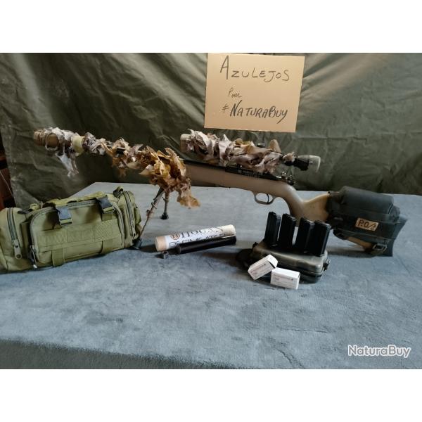 Carabine 22 LR Webley Scott Xocet Carbone Tactique Custom cat C