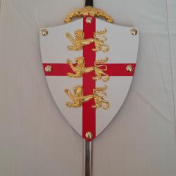 Mini bouclier bois et mini épée Trois Lions