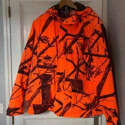 Veste chaude taïga 300 orange battue capuche 2XL