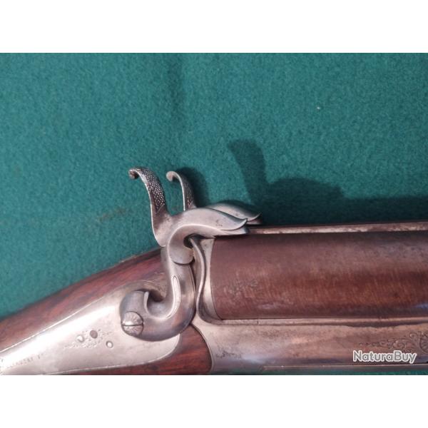 Carabine de Chasse de type lefaucheux canons juxtaposes  broches  circa 1890