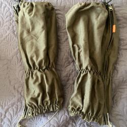 Paire de jambières / guêtres  kaki imperméable état neuf