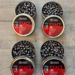 JSB EXACT DIABOLO NEUF CAL 9MM (.35) X4 BOITES 100 PCS