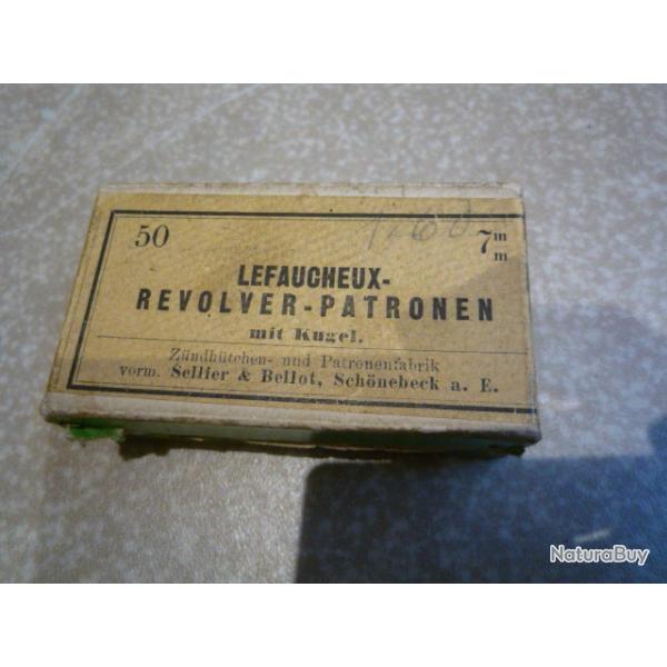 boite ancienne cartouches Lefaucheux a broche Sellier & Bellot