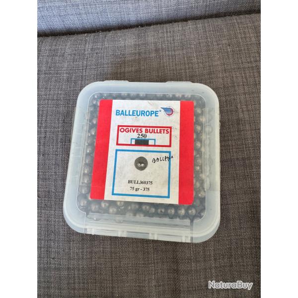 X280 BALLES RONDES BALLEUROPE POUDRE NOIR CAL 36