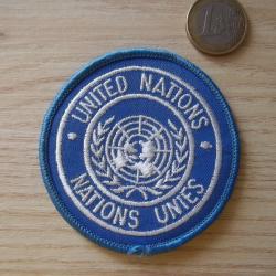 écusson militaire ONU Nations Unies insigne porté !