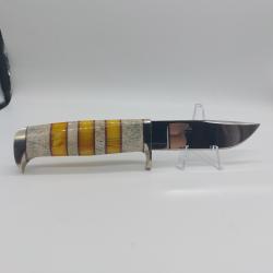 Couteau D'holder Oosik, ambre morse
