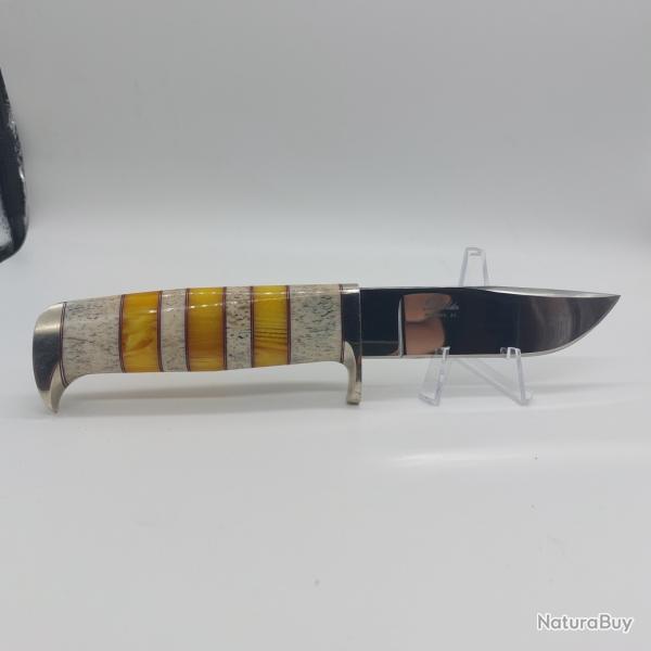 Couteau D'holder Oosik, ambre morse