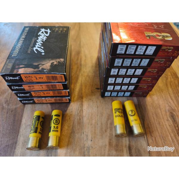 1 sans prix de rserve lot de 100 cartouches haut de gamme calibre 20
