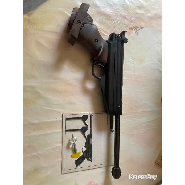 Pistolet - AIR COMPRIME - Feinwerkbau - modle 65 CROSSE ORTHOPEDIQUE Calibre 4,5/477 plomb N34837