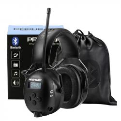 Casque Électronique Bluetooth Protection Auditive Active Réduction de Bruit AM/FM Rechargeable Noir