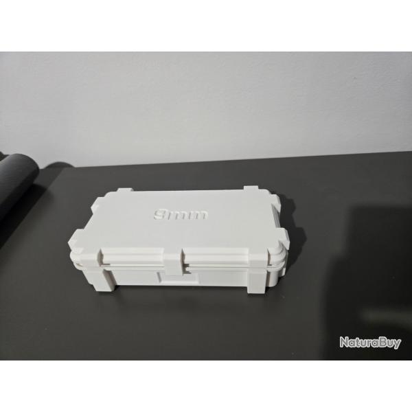 Bote de rangement blanche calibre 9mm