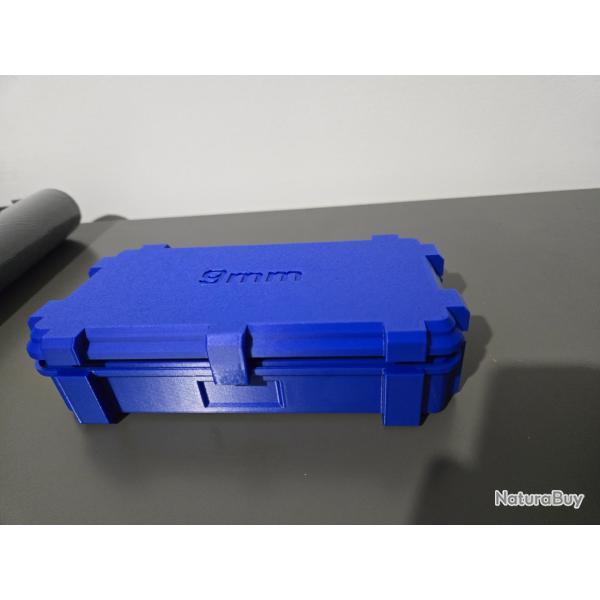 Bote de rangement bleu calibre 9mm