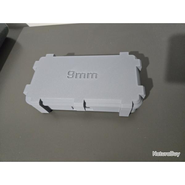 Bote de rangement gris calibre 9mm