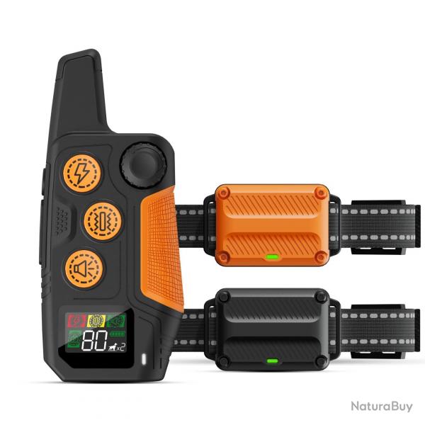 2 X Colliers de Dressage lectrique pour Chiens Tlcommande 600m tanche Modes Chiens 5  120 lbs