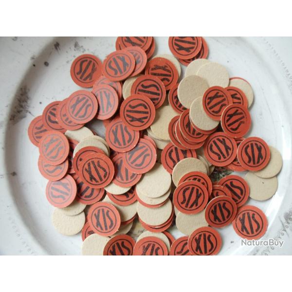 Lot de 100 cartons de fermeture, en calibre 12, n6 rouge.