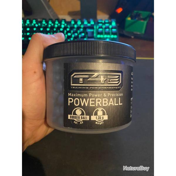 430 Billes caoutchouc Umarex T4E Powerballs / pot neuf