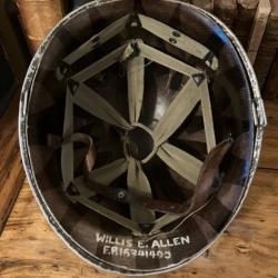 Casque USM1 ww2 USA nominatif - militaria