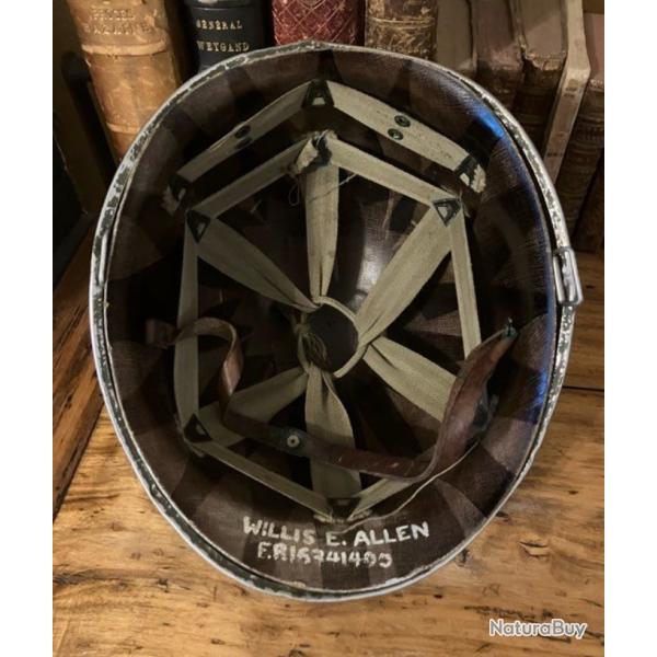 Casque USM1 ww2 USA nominatif - militaria