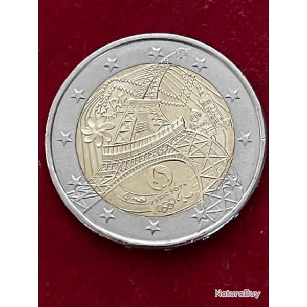 2 euros France, JO Paris 2024 -Tour Eiffel