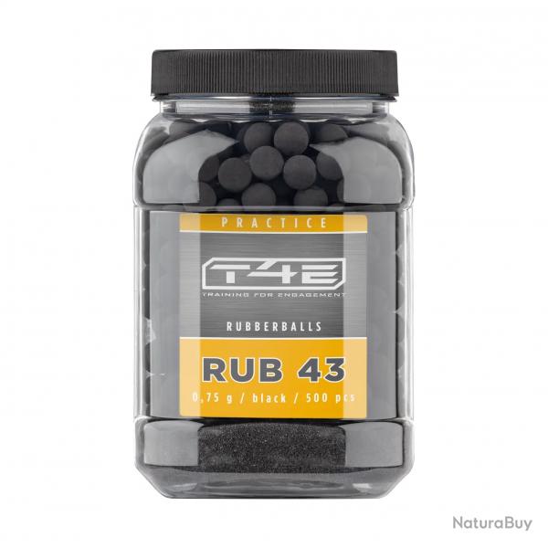 Munition Umarex T4E Billes caoutchouc pour entrainement CAL.43 X500 RB PRAC-SERIES