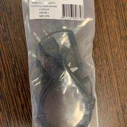 Câble de Midland (double jack 10mm) vers Peltor (J22)