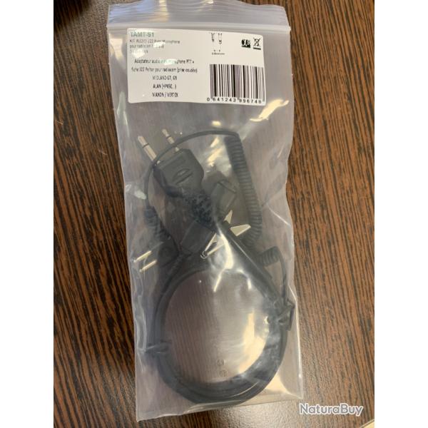 Cble de Midland (double jack 10mm) vers Peltor (J22)