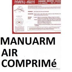 notice carabine MANUARM 4.5 AIR COMPRIME (envoi par mail) - VENDU PAR JEPERCUTE (m2514)