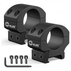 Anneaux de montage CVLife - Taille basse (Picatinny)