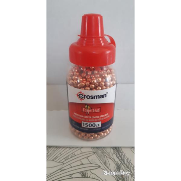 billes cuivre 4.5 mm crosman environ 1500